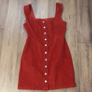 Corduroy Button Up Dress